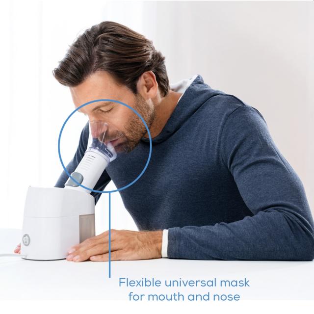 Парен изпарител Beurer SI 40  Steam vaporizer, Includes flexible universal mask for the mouth and nose, Steam setting, Mains operation