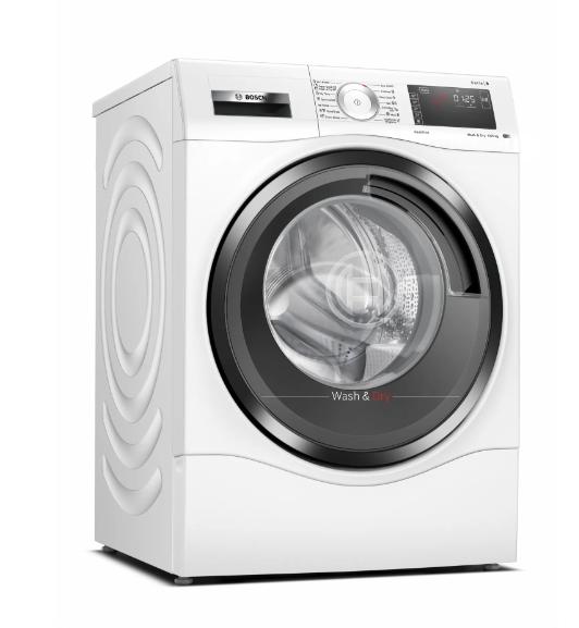 Пералня със сушилня Bosch WDU8H543EU, SER8 Washer-dryer 10/6kg, D/A, 1400rpm, 52/70/60dB(A), HC, DirectSelect Display, Aquastop, Interior light, Hybrid heating, waveDrum 70l, Iron Assist, W/W+D 50/74l 3:55/08:00h, chrome blackgray door