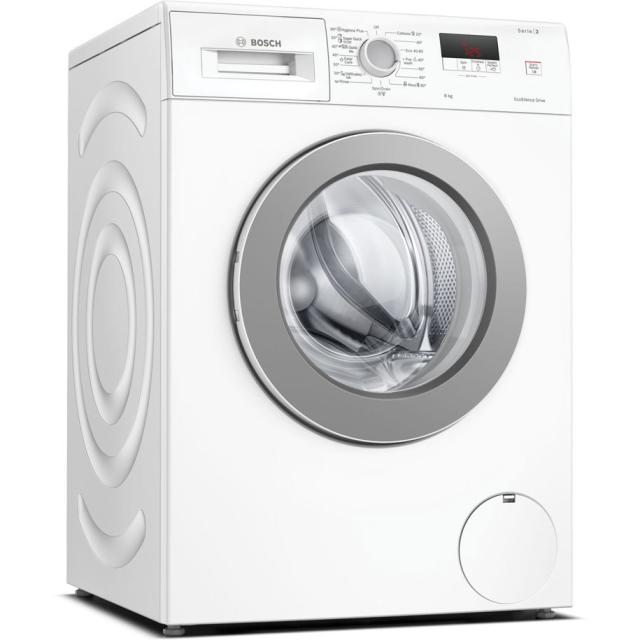 Пералня Bosch WAJ24065BY, SER2 Washing machine 8kg, C, 1200rpm, 51/72dB(A), white-grey door