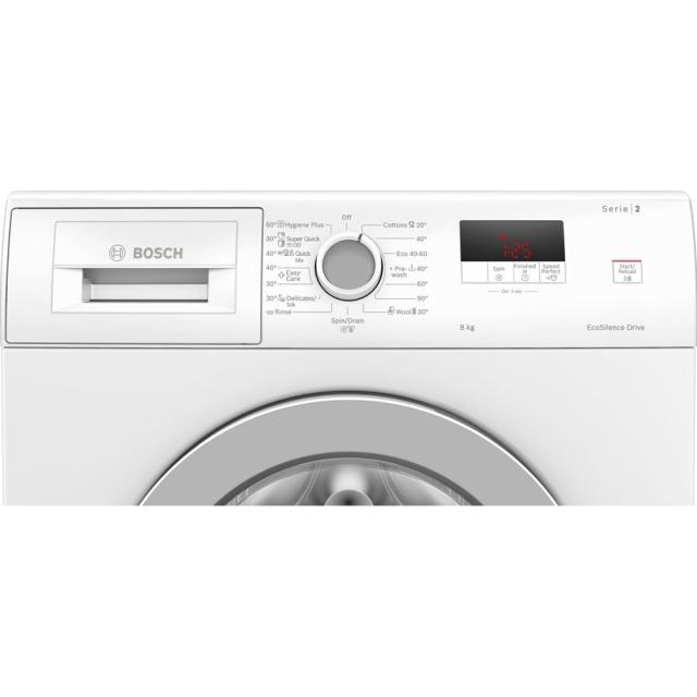 Пералня Bosch WAJ24065BY, SER2 Washing machine 8kg, C, 1200rpm, 51/72dB(A), white-grey door