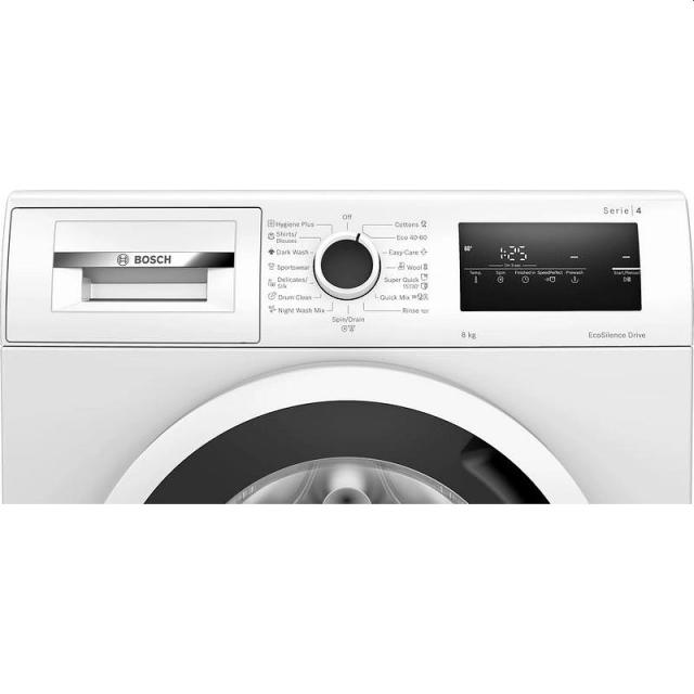 Пералня Bosch WAN24166BY, SER4 Washing machine 8kg, C, 1200rpm, 51/72dB(A), white-blackgrey door