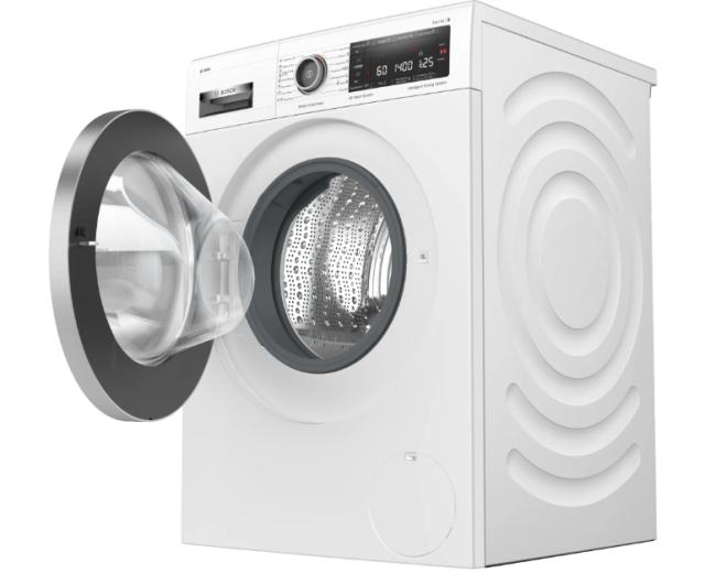 Пералня Bosch WAV28K01BY, SER8 Washing machine 9kg, A, 1400rpm, 49/70dB(A), i-DOS, 4D Wash, AquaStop, Interior light, waveDrum 65l, Alu-Look white grey door