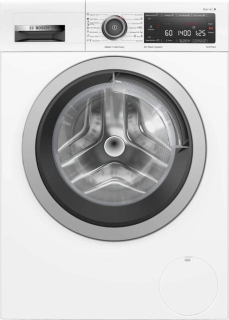 Пералня Bosch WAV28M00BY, SER8 Washing machine 9kg, A, 1400rpm, 49/70dB(A), 4D Wash, AntiStain 4, AquaStop, Interior light, waveDrum 65l, chrome black-grey grey door