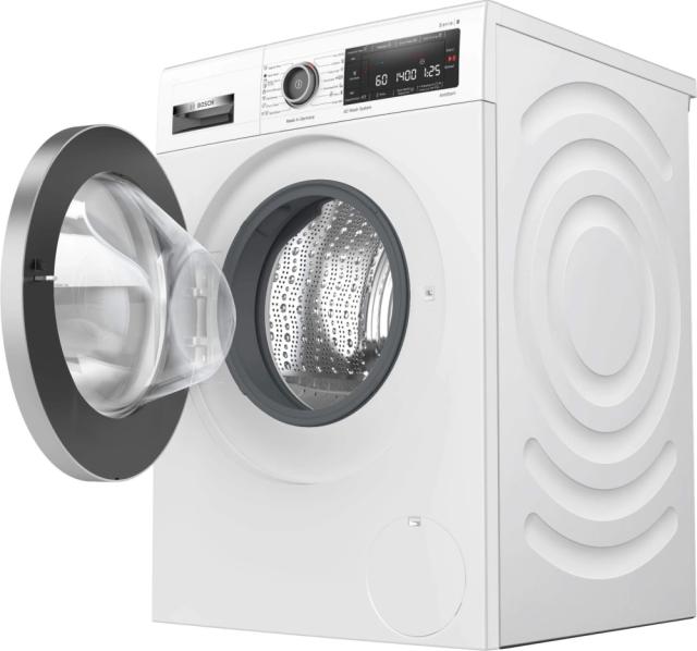 Пералня Bosch WAV28M00BY, SER8 Washing machine 9kg, A, 1400rpm, 49/70dB(A), 4D Wash, AntiStain 4, AquaStop, Interior light, waveDrum 65l, chrome black-grey grey door