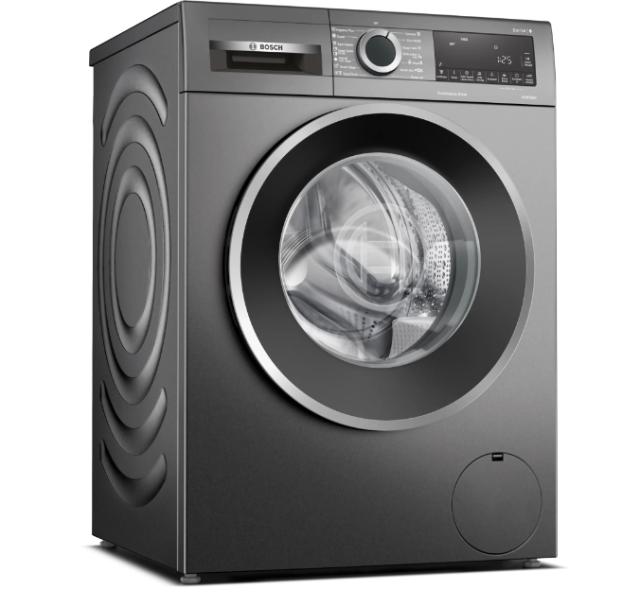 Пералня Bosch WGG2440REU, SER6 Washing machine 9kg, A, 1400rpm, 51/71dB(A), AntiStain 4, waveDrum, silver-black grey door, Cast iron grey