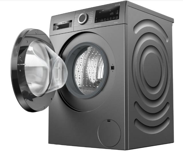 Пералня Bosch WGG2440REU, SER6 Washing machine 9kg, A, 1400rpm, 51/71dB(A), AntiStain 4, waveDrum, silver-black grey door, Cast iron grey