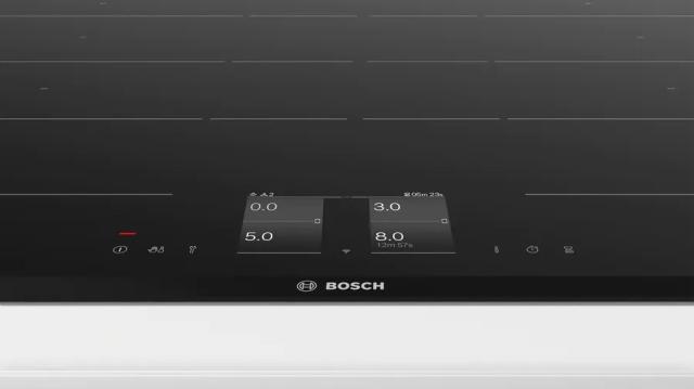 Готварски плот Bosch PXY875KV1E, SER8 Induction hob, 80 cm, 2 extended FlexInduction zones, FullTouch TFT display, Home Connect, PerfectFry, black
