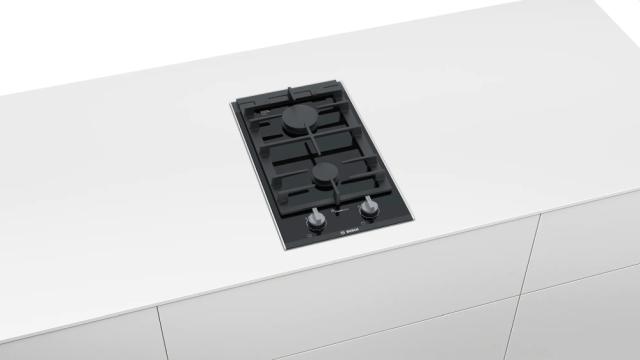 Готварски плот Bosch PRB3A6B70, Gas domino, 30 cm Glass ceramic, FlameSelect, Black