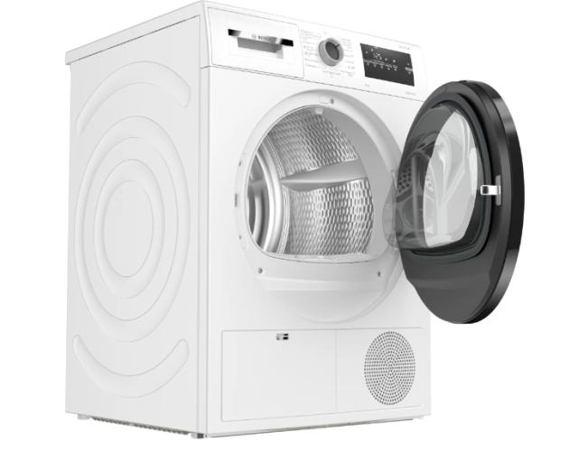 Сушилня Bosch WTH85220BY, SER4 Tumble dryer with heat pump 8kg A++ 65dB EasyClean, black-black grey door, drain kit acc. WTZ1110