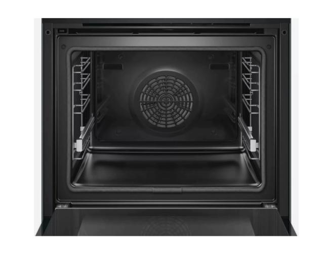 Фурна Bosch HBG7741B1, SER8, Built-in oven 60 x 60 cm, 71 l, TFT touch display, Digital control ring, Hotair Gentle, Air Fry function, A+, Pyrolytic+Hydrolytic, Oven Assistant, Home Connect, Black