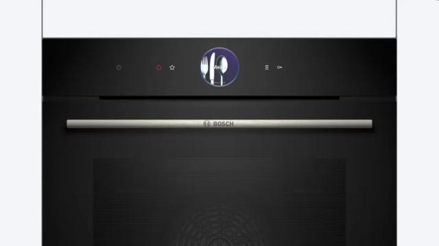 Фурна Bosch HBG7764B1, SER8, Built-in oven 60 x 60 cm, TFT touch display, Digital control ring, 4D Hotair, Hotair Gentle, Air Fry function, A+, Pyrolytic+Hydrolytic, Oven Assistant, Home Connect, Black