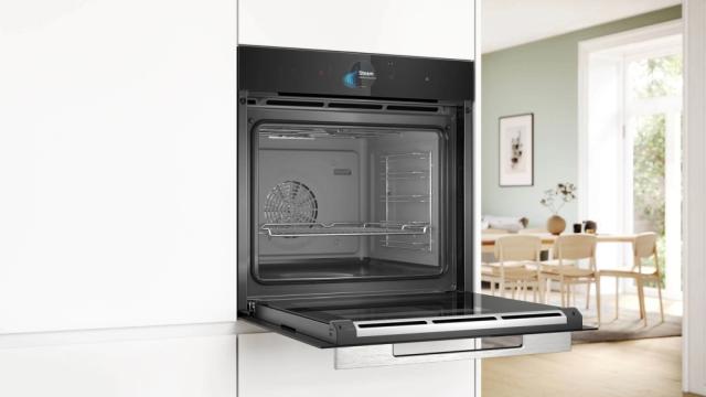 Фурна Bosch HSG7584B1, SER8 Steam oven, 60 x 60 cm, 71 l,  A+, Digital control ring, Perfect Steam, Steam Plus, Added Steam,Steam Boost, 4D Hotair, Black