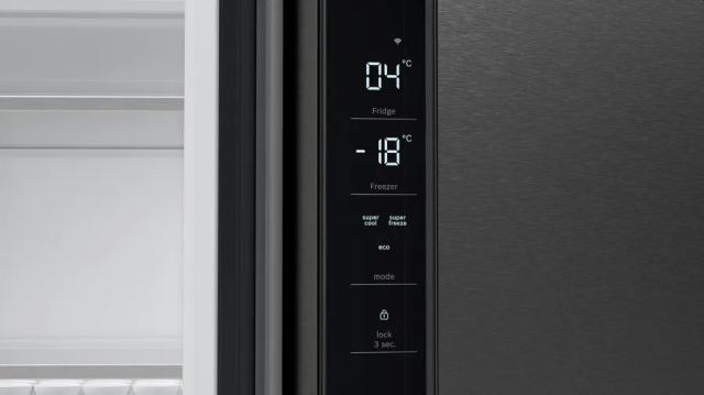 Хладилник Bosch KFN96AXEA, SER6, Multi-door fridge-freezer, NoFrost, E, 183/91/73, 605 l (405+200), 38d B(C), VitaFresh XXL <0°C>, Home Connect, Black stainless steel