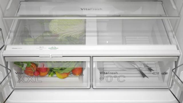 Хладилник Bosch KFN96AXEA, SER6, Multi-door fridge-freezer, NoFrost, E, 183/91/73, 605 l (405+200), 38d B(C), VitaFresh XXL <0°C>, Home Connect, Black stainless steel