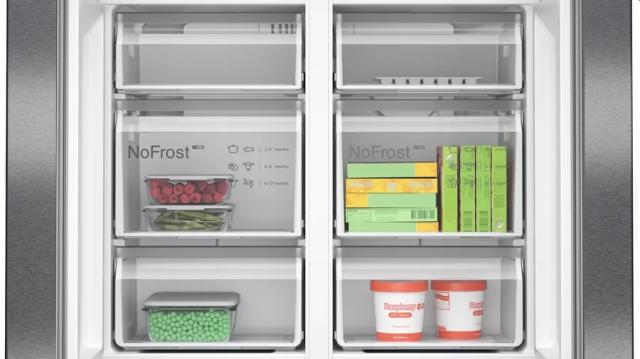 Хладилник Bosch KFN96AXEA, SER6, Multi-door fridge-freezer, NoFrost, E, 183/91/73, 605 l (405+200), 38d B(C), VitaFresh XXL <0°C>, Home Connect, Black stainless steel
