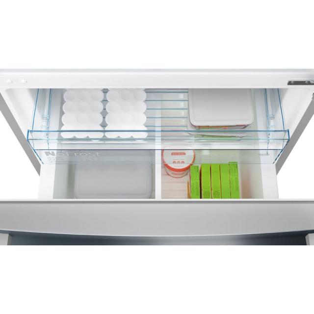 Хладилник Bosch KGB86XIEP SER4; Freestanding fridge with bottom freezer, NoFrost, E, 186/86/81, 613 l (479+134), 40d B(C), Stainless steel