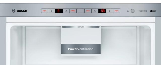 Хладилник Bosch KGE39ALCA SER6; Comfort; Fridge-freezer LowFrost, C, 201/60/65cm, 337l(249+88), 38dB, VitaFresh, inox EasyClean doors