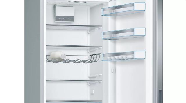 Хладилник Bosch KGE39ALCA SER6; Comfort; Fridge-freezer LowFrost, C, 201/60/65cm, 337l(249+88), 38dB, VitaFresh, inox EasyClean doors