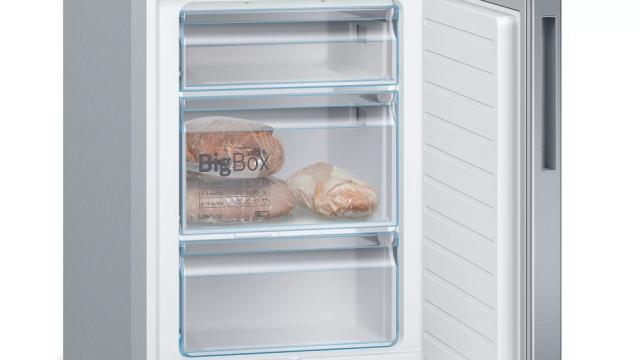 Хладилник Bosch KGE39ALCA SER6; Comfort; Fridge-freezer LowFrost, C, 201/60/65cm, 337l(249+88), 38dB, VitaFresh, inox EasyClean doors