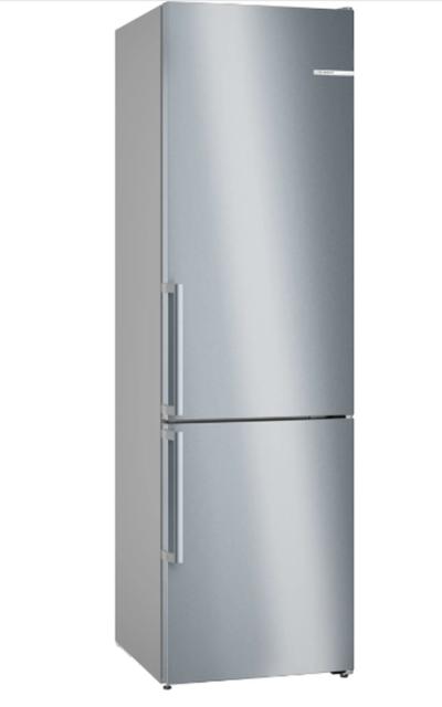 Хладилник Bosch KGN39AIAT, SER6, FS fridge-freezer NoFrost, А, 203/60/66cm, 363l(260+103), 29dB(B), VitaFresh XXL, 0° drawer, Metal Backwall with Multi Airflow,  Flex Interior, Stainless steel