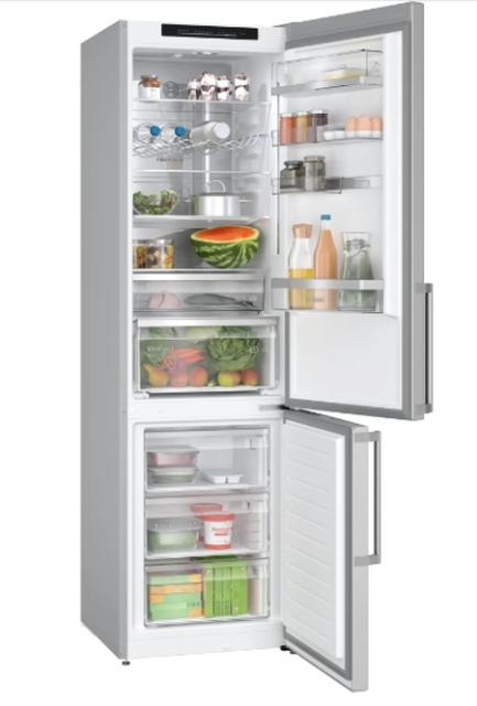 Хладилник Bosch KGN39AIAT, SER6, FS fridge-freezer NoFrost, А, 203/60/66cm, 363l(260+103), 29dB(B), VitaFresh XXL, 0° drawer, Metal Backwall with Multi Airflow,  Flex Interior, Stainless steel
