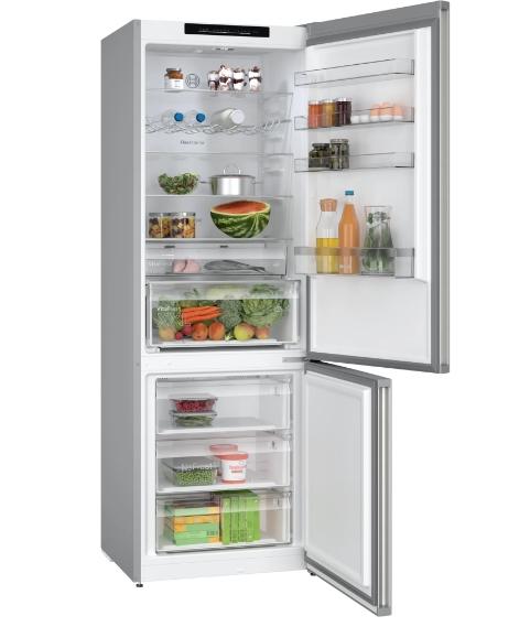Хладилник Bosch KGN49AICT SER6; Free-standing fridge-freezer NoFrost, C, 203/70/67cm, 440l(311+129), 35dB, VitaFresh XXL, 0° drawer, Metal back wall with MultiAirflow, Stainless steel