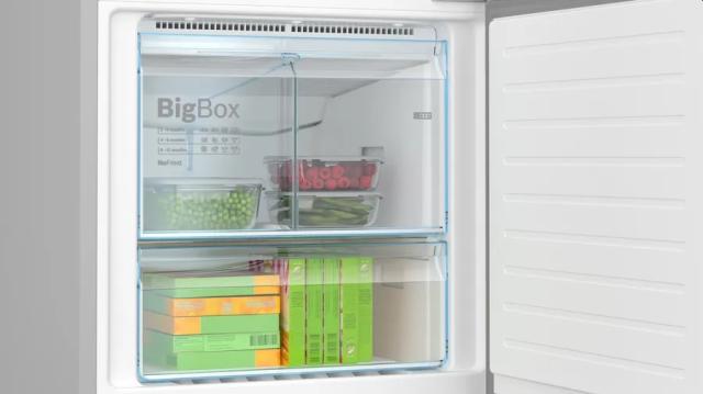 Хладилник Bosch KGN56XIDR SER4; Free-standing fridge-freezer NoFrost, D, 193/70/80cm, 508l(400+108), 39dB, VitaFresh, PerfectFit, Stainless steel