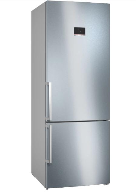 Хладилник Bosch KGN56XLEB SER4; Free-standing fridge-freezer NoFrost, E, 193/70/80cm, 508l(400+108), 40dB, VitaFresh, PerfectFit, Stainless steel