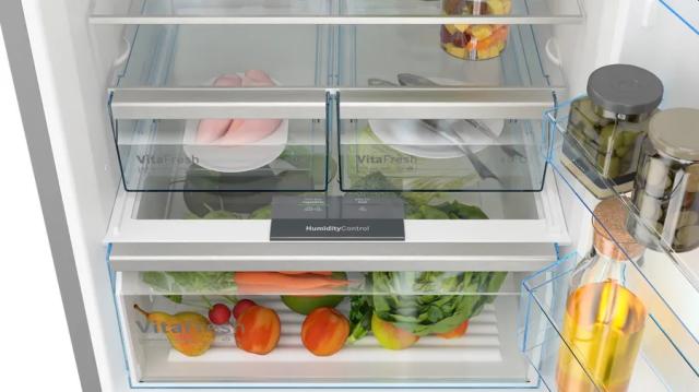 Хладилник Bosch KGN56XLEB SER4; Free-standing fridge-freezer NoFrost, E, 193/70/80cm, 508l(400+108), 40dB, VitaFresh, PerfectFit, Stainless steel
