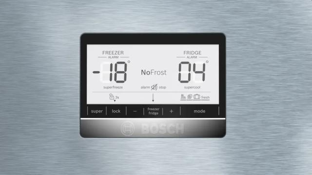 Хладилник Bosch KGN86AIDR SER6; Free-standing fridge-freezer NoFrost, D, 186/86/81cm, 631l(479+152), 39dB, VitaFresh XXL, PerfectFit, Stainless steel