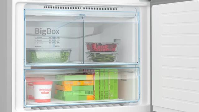 Хладилник Bosch KGN86AIDR SER6; Free-standing fridge-freezer NoFrost, D, 186/86/81cm, 631l(479+152), 39dB, VitaFresh XXL, PerfectFit, Stainless steel