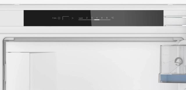 Хладилник Bosch KIL42VFE0 SER4;Built-in refrigerator with freezer compartment, E, 122.5/56/55cm, 187l(172+15), 35dB, EcoAirflow, MultiBox XXL, SuperCooling