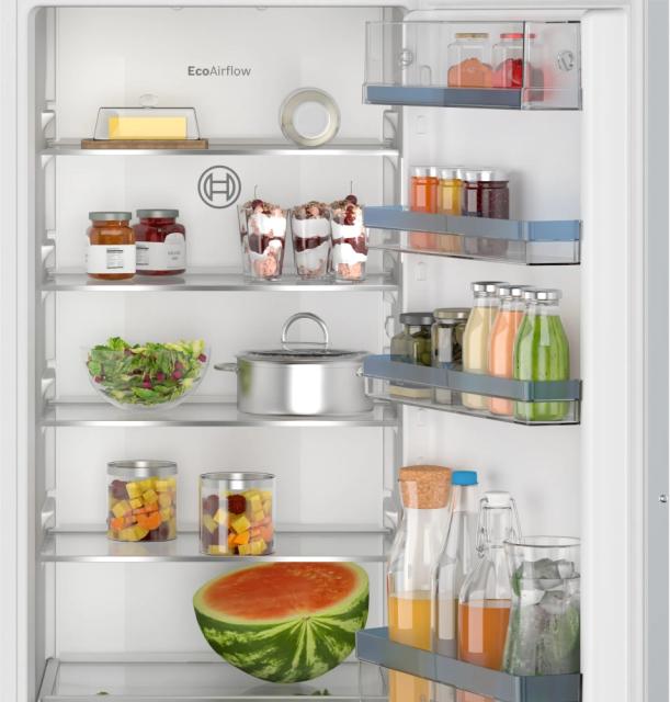 Хладилник Bosch KIR41VFE0 SER4 BI fridge, F, 122.5 x 56 cm, 204 l, 35 dB,  MultiBox XXL, EcoAirflow, LED lighting, SuperCooling, Energy Efficiency: E