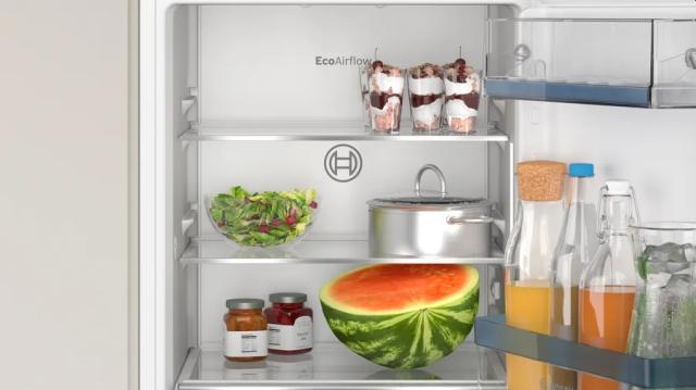 Хладилник Bosch KIR21VFE0 SER4 BI fridge, F, 87.4 x 54.1 x 54.8 cm, 136 l, 35 dB,  MultiBox XXL, EcoAirflow, LED lighting, SuperCooling, Energy Efficiency: E