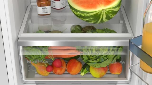 Хладилник Bosch KIR21VFE0 SER4 BI fridge, F, 87.4 x 54.1 x 54.8 cm, 136 l, 35 dB,  MultiBox XXL, EcoAirflow, LED lighting, SuperCooling, Energy Efficiency: E