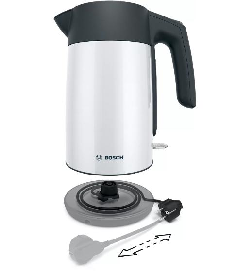 Електрическа кана Bosch TWK7L461, Kettle, 2400 W, 1.7 l, White