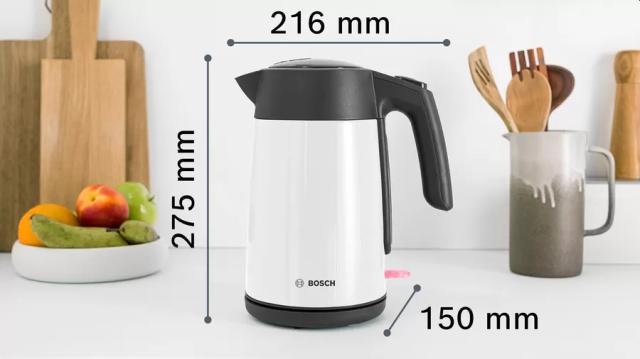Електрическа кана Bosch TWK7L461, Kettle, 2400 W, 1.7 l, White
