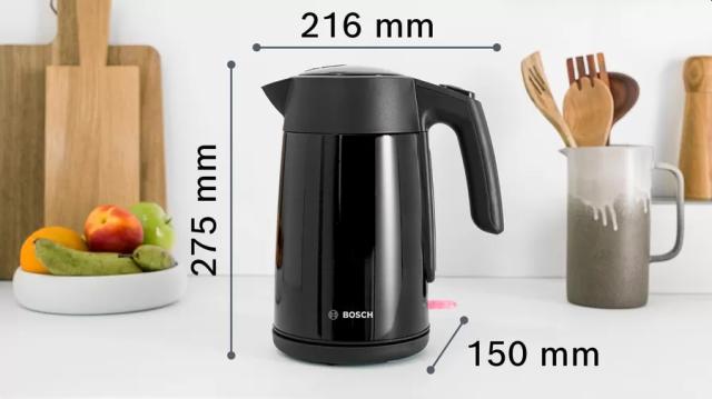 Електрическа кана Bosch TWK7L463, Kettle, 2400 W, 1.7 l, Black