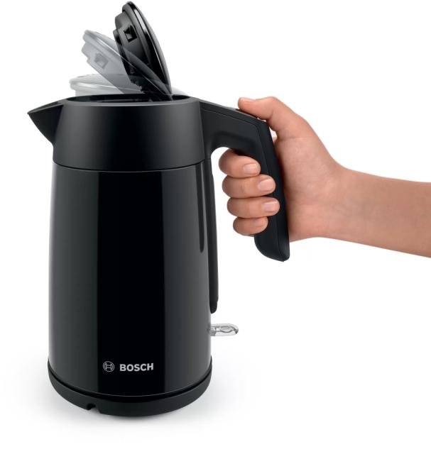 Електрическа кана Bosch TWK7L463, Kettle, 2400 W, 1.7 l, Black