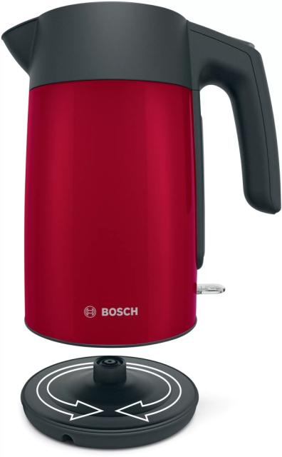 Електрическа кана Bosch TWK7L464, Kettle, 2400 W, 1.7 l, Red