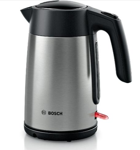 Електрическа кана Bosch TWK7L460, Kettle, 2000-2400 W, 1.7 l,  Cup indicator, Triple safety function, Stainless steel