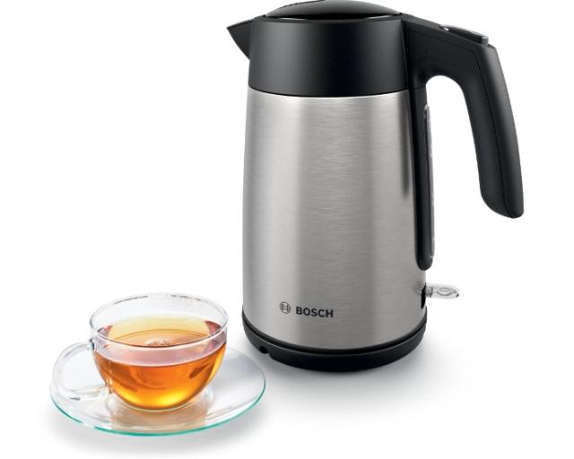 Електрическа кана Bosch TWK7L460, Kettle, 2000-2400 W, 1.7 l,  Cup indicator, Triple safety function, Stainless steel