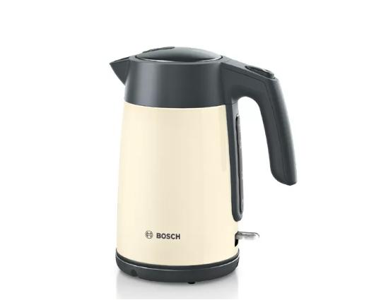 Електрическа кана Bosch TWK7L467, Kettle, 2000-2400 W, 1.7 l,  Cup indicator, Triple safety function, Beige