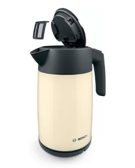 Електрическа кана Bosch TWK7L467, Kettle, 2000-2400 W, 1.7 l,  Cup indicator, Triple safety function, Beige