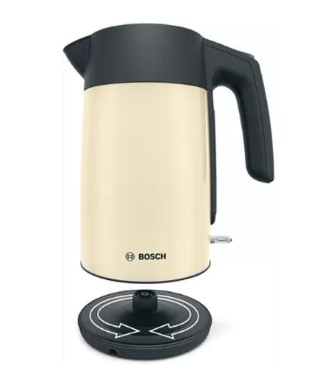 Електрическа кана Bosch TWK7L467, Kettle, 2000-2400 W, 1.7 l,  Cup indicator, Triple safety function, Beige