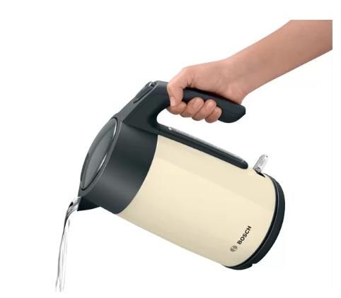 Електрическа кана Bosch TWK7L467, Kettle, 2000-2400 W, 1.7 l,  Cup indicator, Triple safety function, Beige