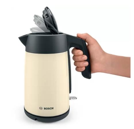 Електрическа кана Bosch TWK7L467, Kettle, 2000-2400 W, 1.7 l,  Cup indicator, Triple safety function, Beige