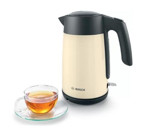 Електрическа кана Bosch TWK7L467, Kettle, 2000-2400 W, 1.7 l,  Cup indicator, Triple safety function, Beige