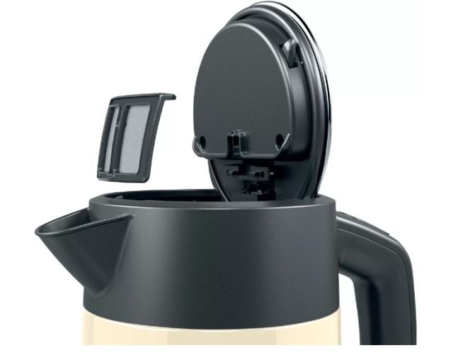Електрическа кана Bosch TWK4P437, Kettle, DesignLine, 2000-2400 W, 1.7 l,  OneCup function, Beige