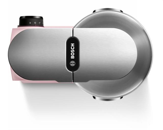 Кухненски робот Bosch MUM9A66N00, OptiMUM, 3D PlanetaryMixing,  1600 W, 7 speeds, Extra large stainless steel bowl 5.5 l, All-Metal Body, Silver-Pink